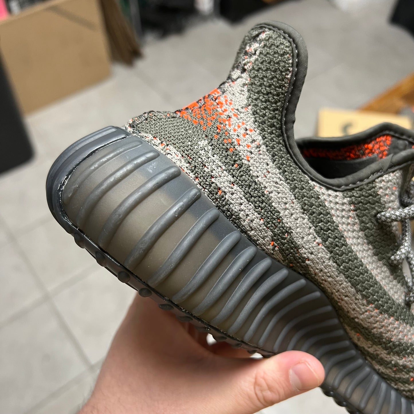 Yeezy 350 V2 Carbon Beluga (Worn)