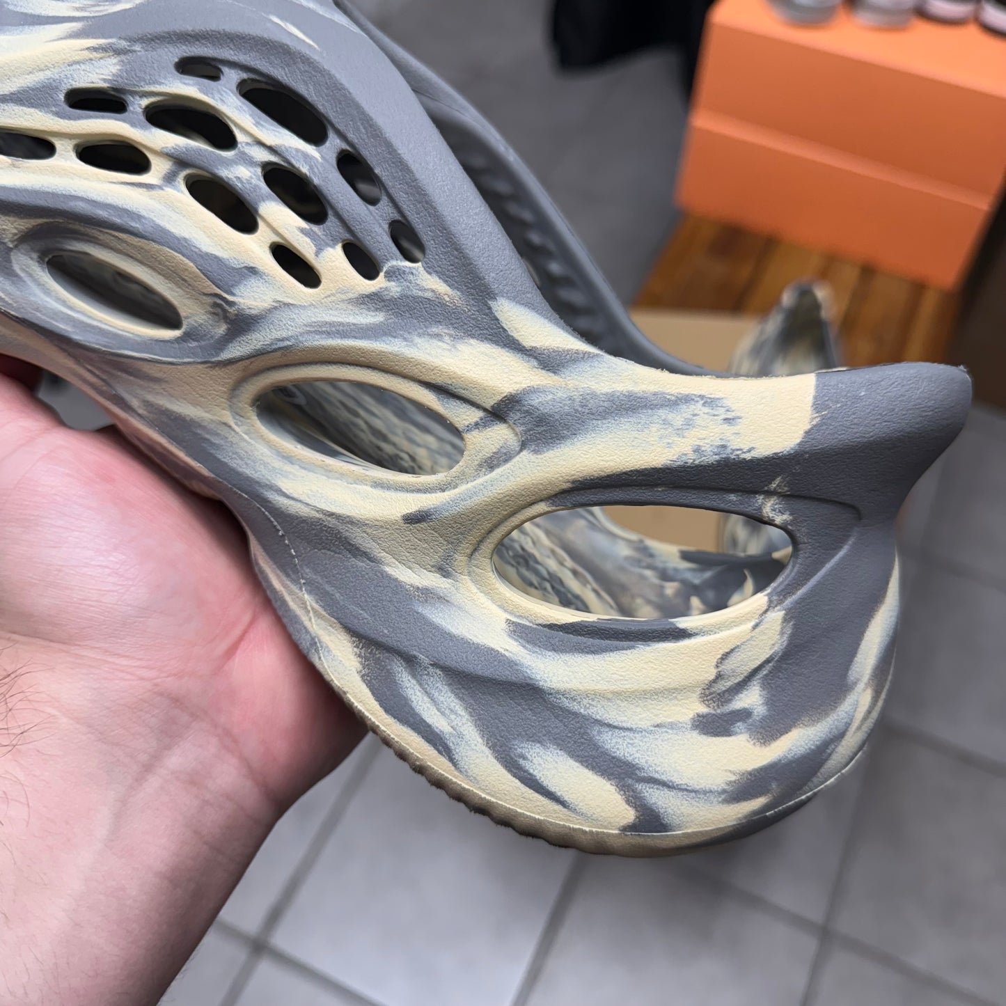 Yeezy Foam RNNR MXT Moon Gray (Worn)