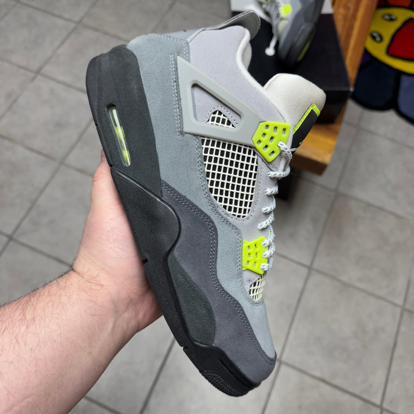 Jordan 4 Neon 95 (Worn)