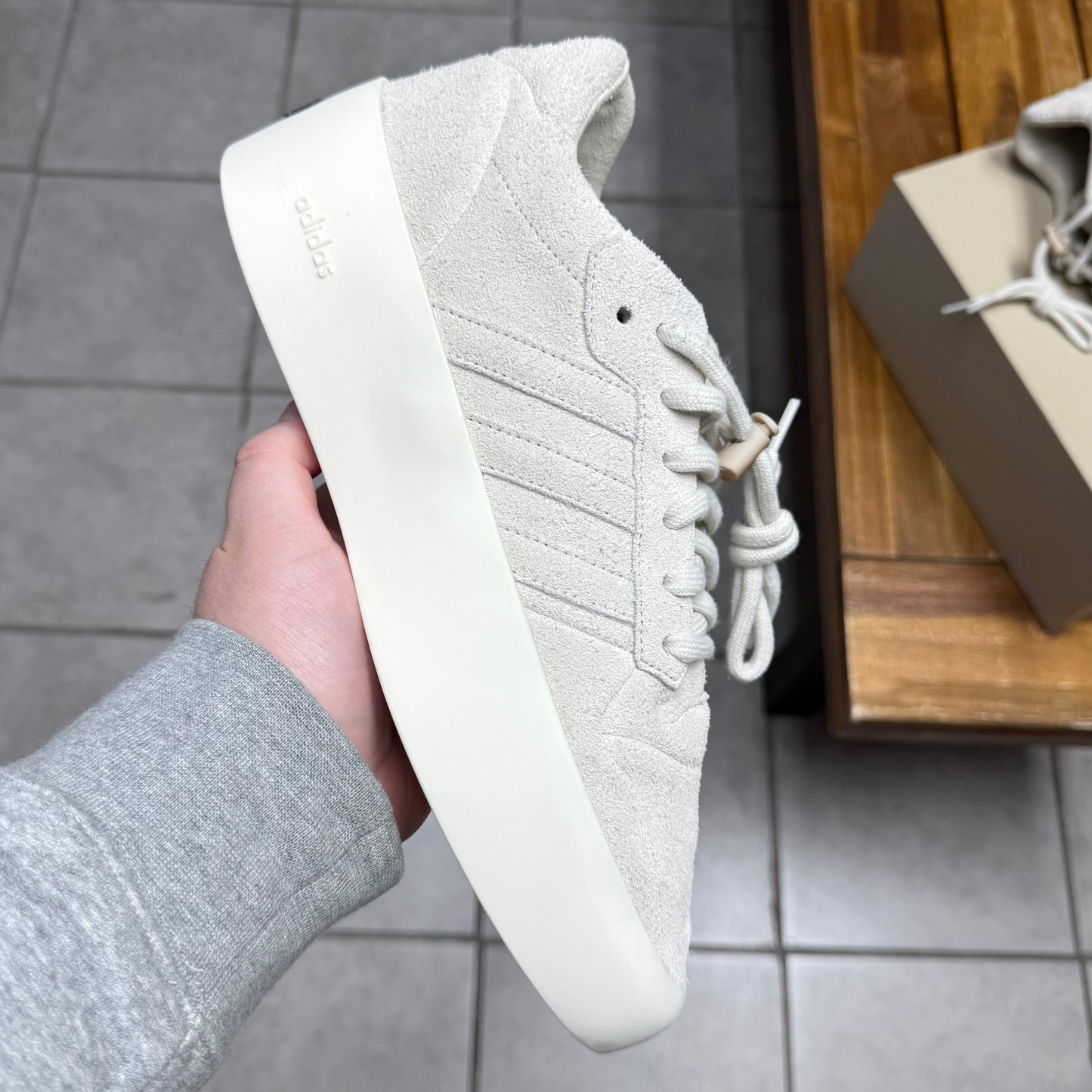 Adidas Fear of God Athletics x '86 Low ‘Talc’ (Worn)