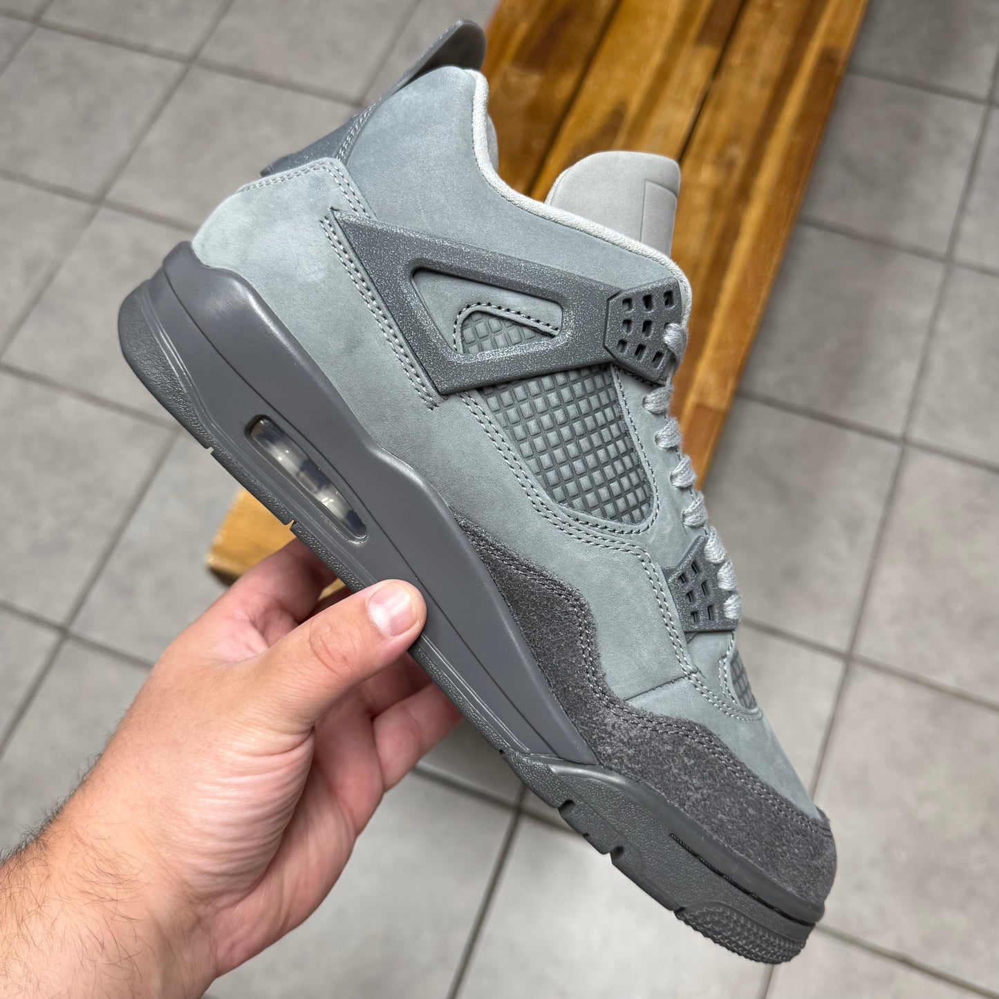 Jordan 4 Wet Cement (Worn)