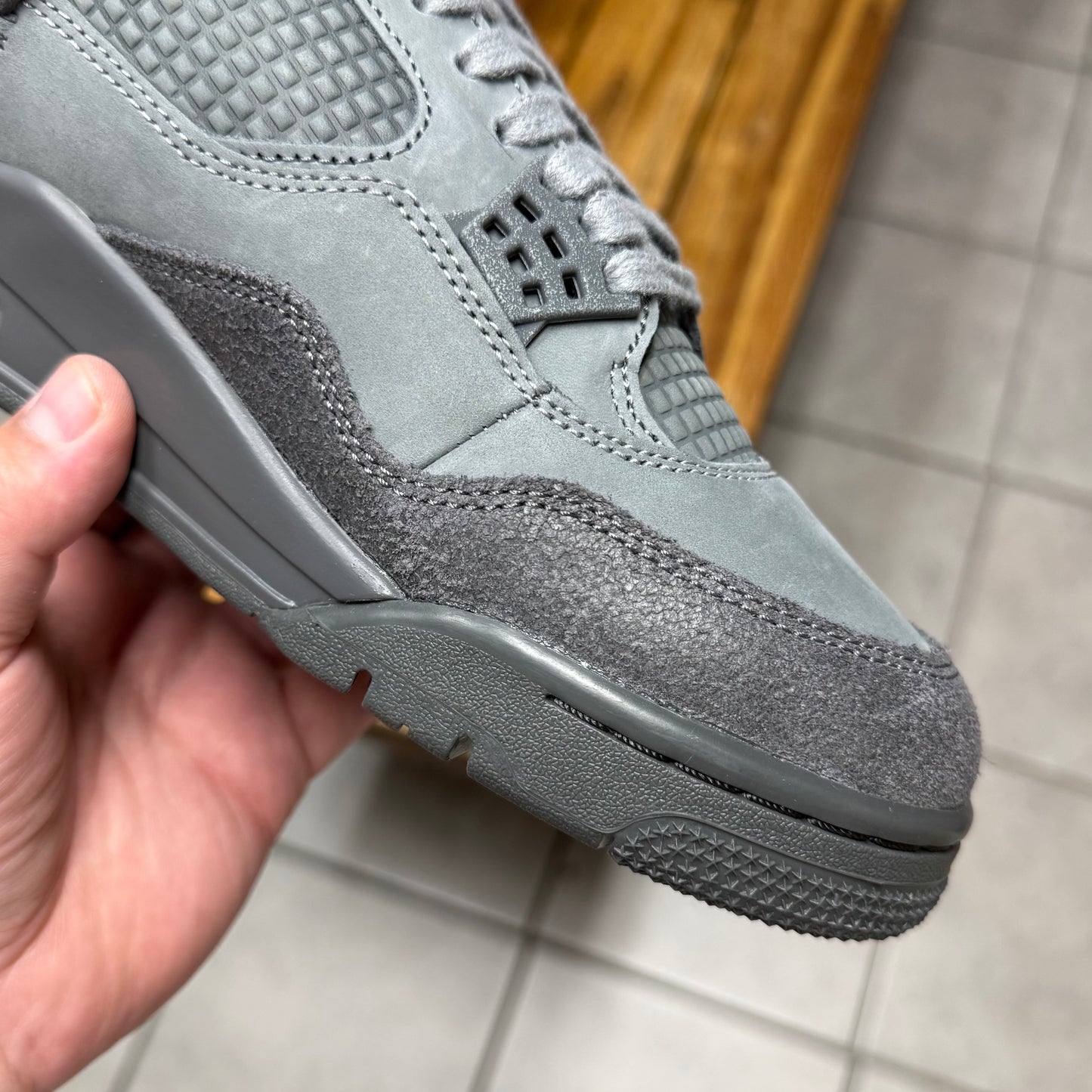 Jordan 4 Wet Cement (Worn)