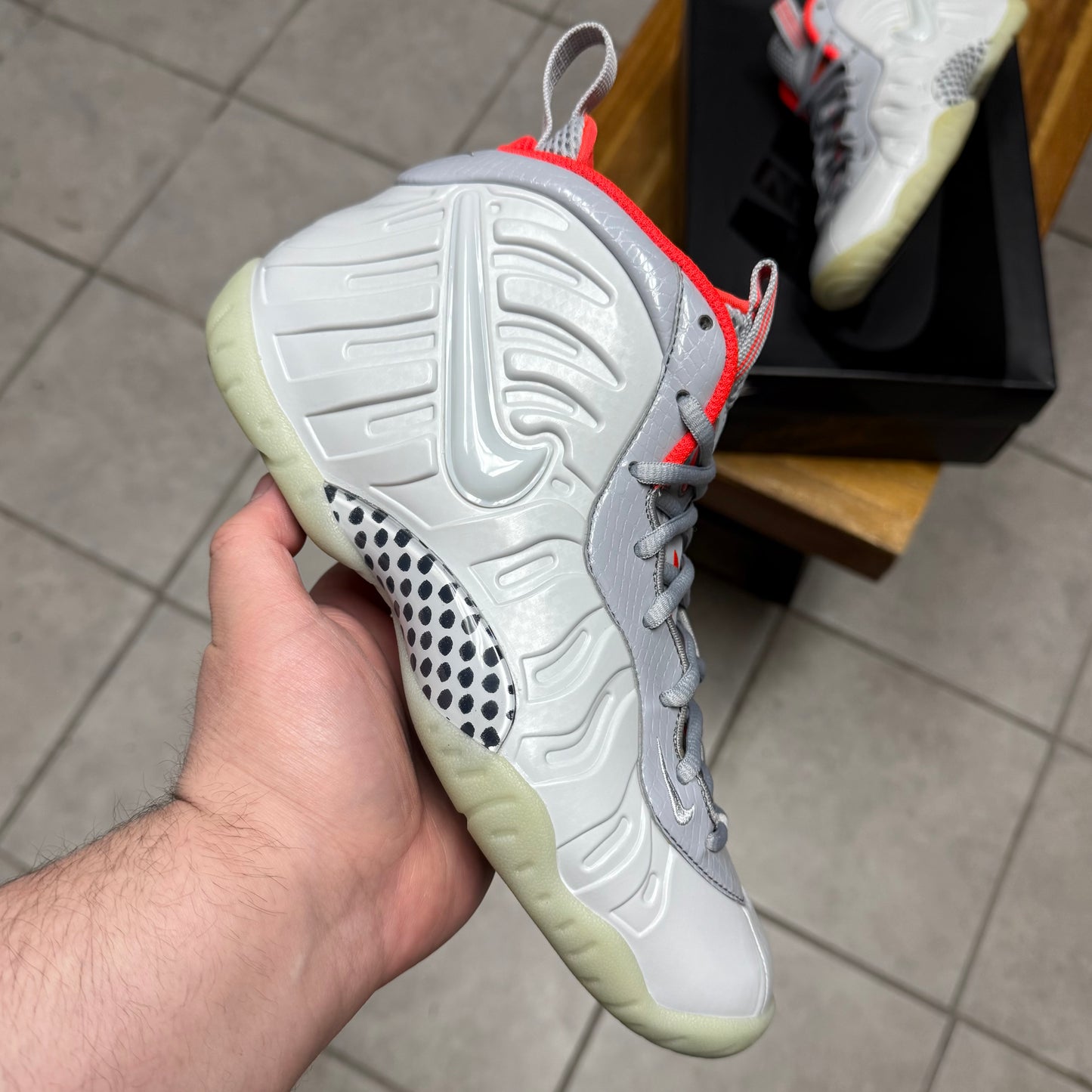 Nike Little Posite Pro Pure Platinum (GS/Worn)