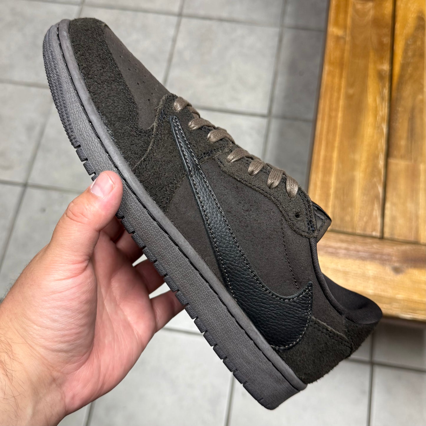 Jordan 1 Low x Travis Scott Velvet Brown (Worn)