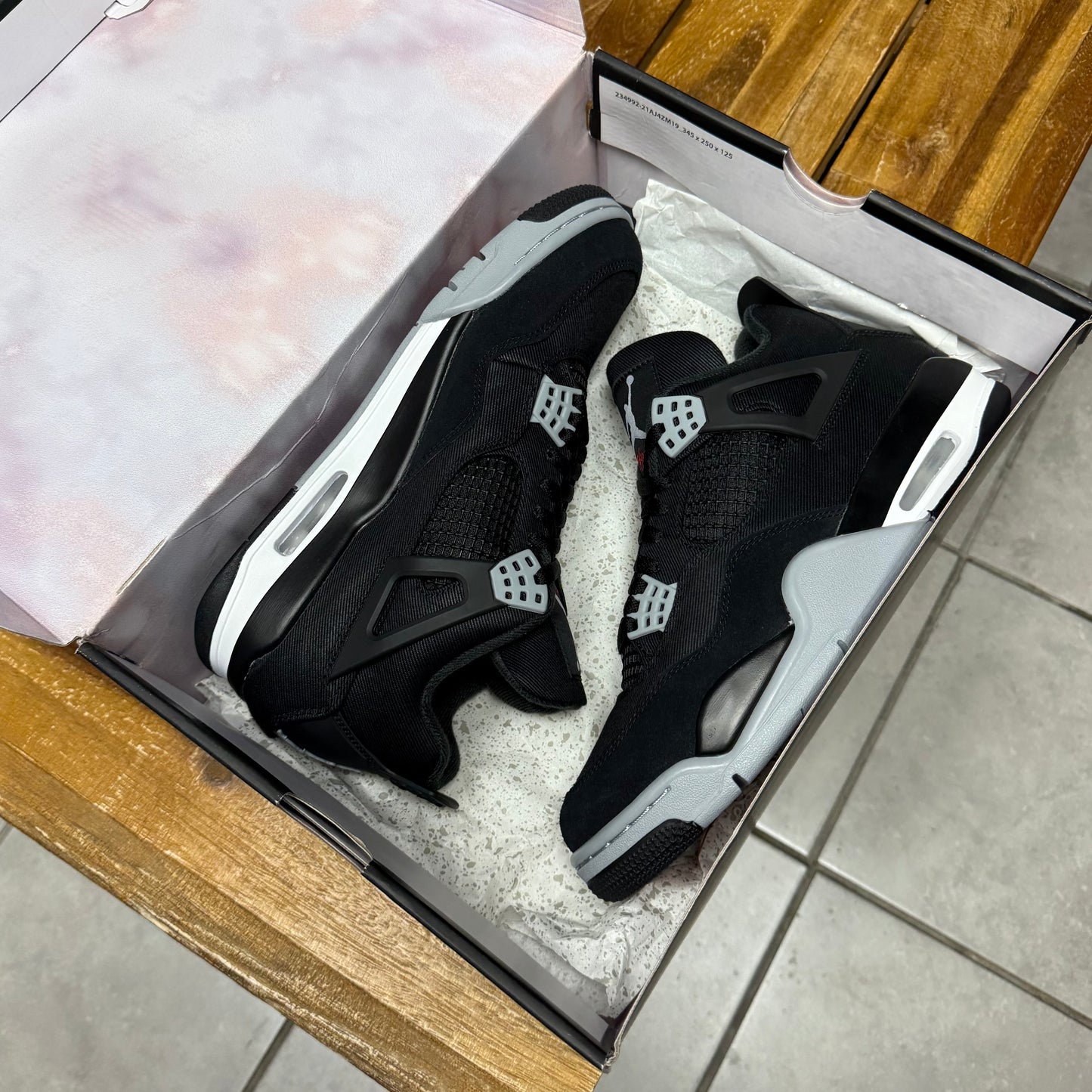 Jordan 4 Black Canvas