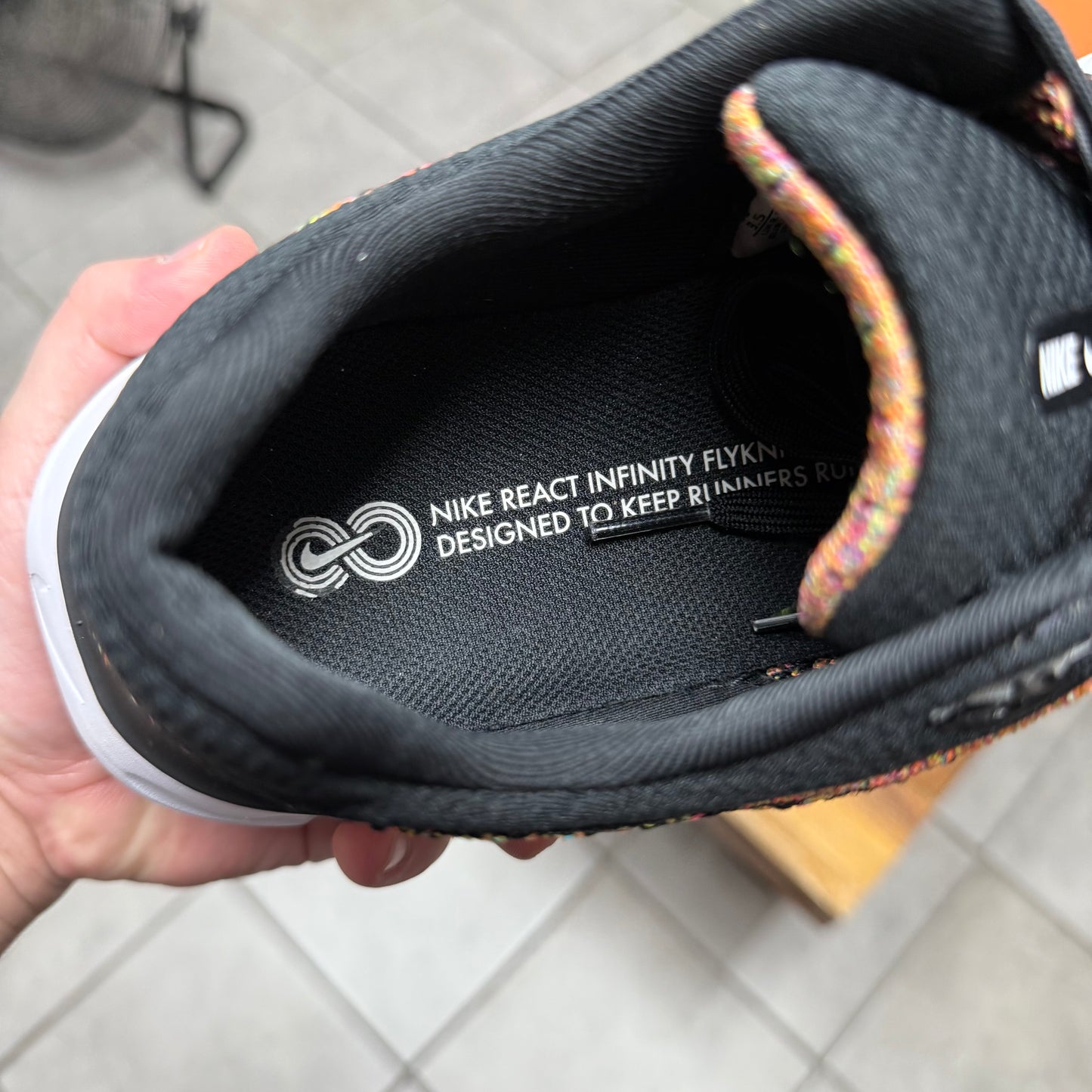 Nike React Infinity Run Flyknit 3 Black Multi (Worn)