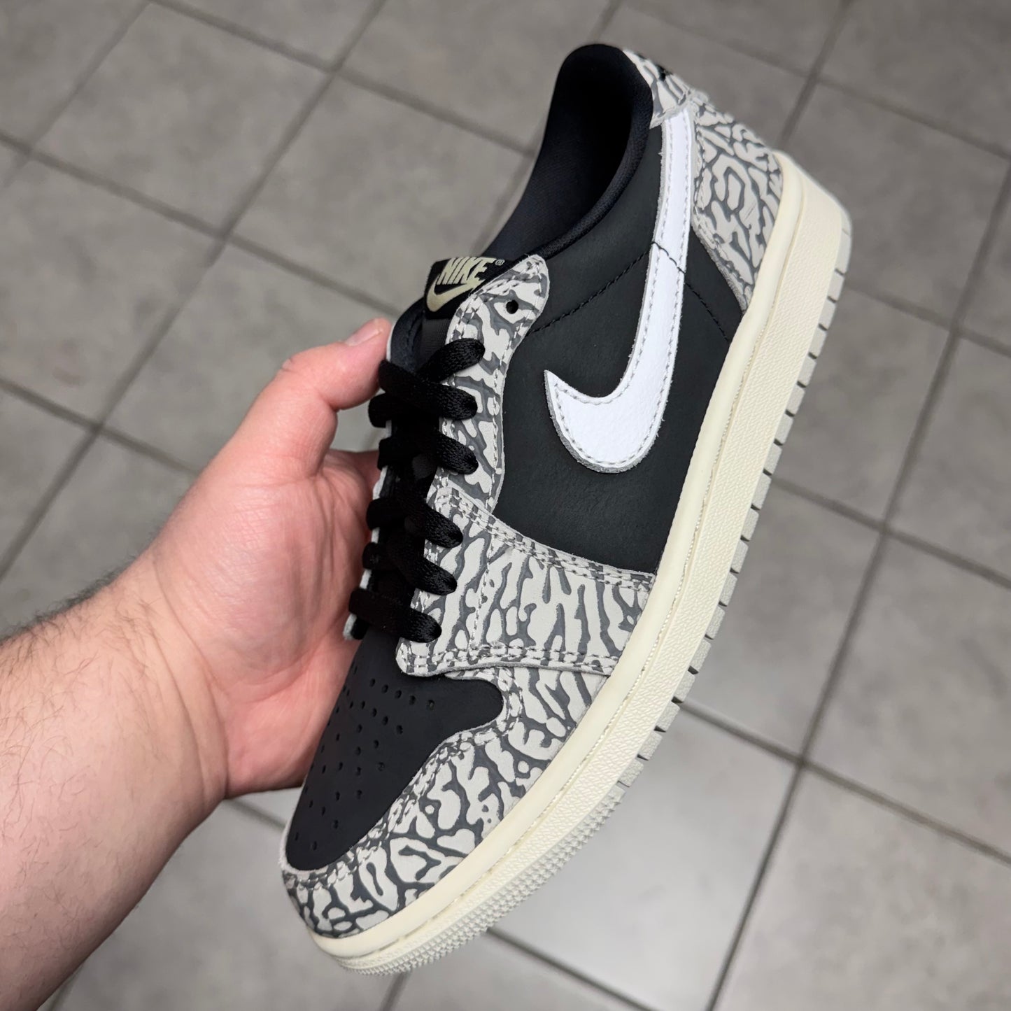Jordan 1 Low OG Black Cement (Worn)
