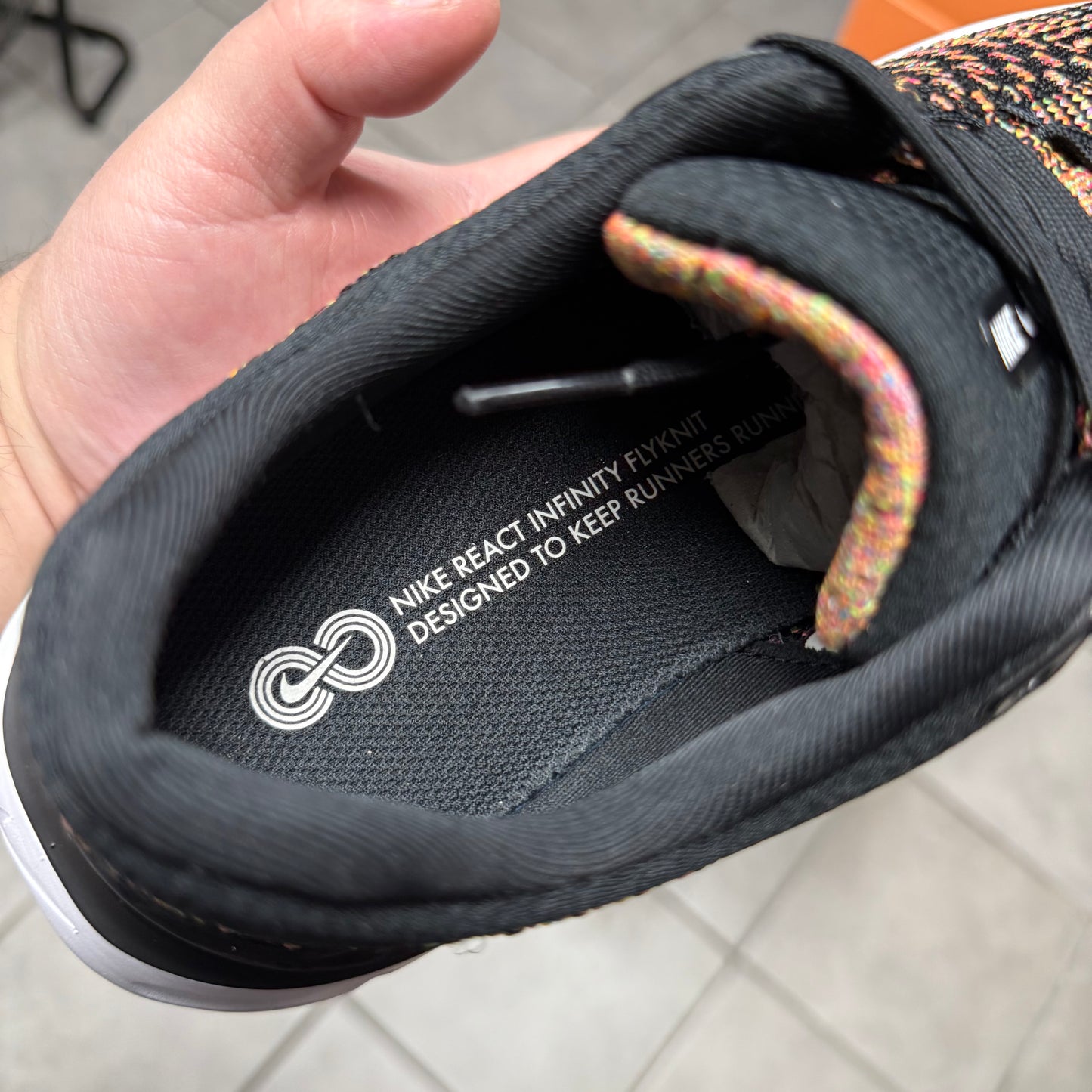 Nike React Infinity Run Flyknit 3 Black Multi (Worn)