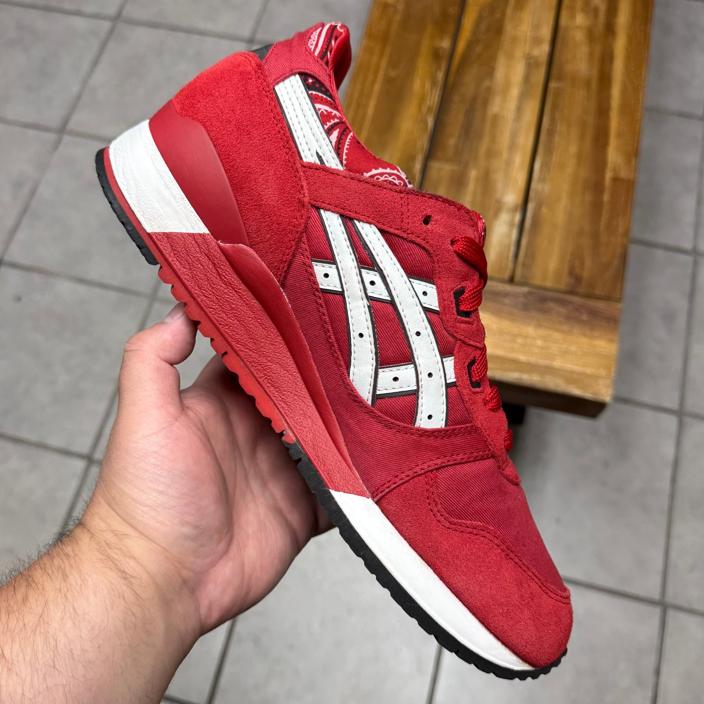 ASICS Gel Lyte 3 Red Bandana (Worn)