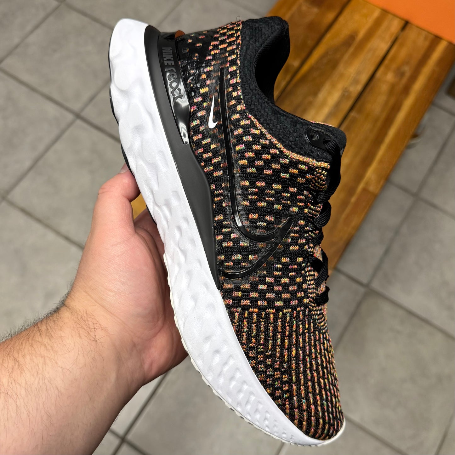 Nike React Infinity Run Flyknit 3 Black Multi (Worn)
