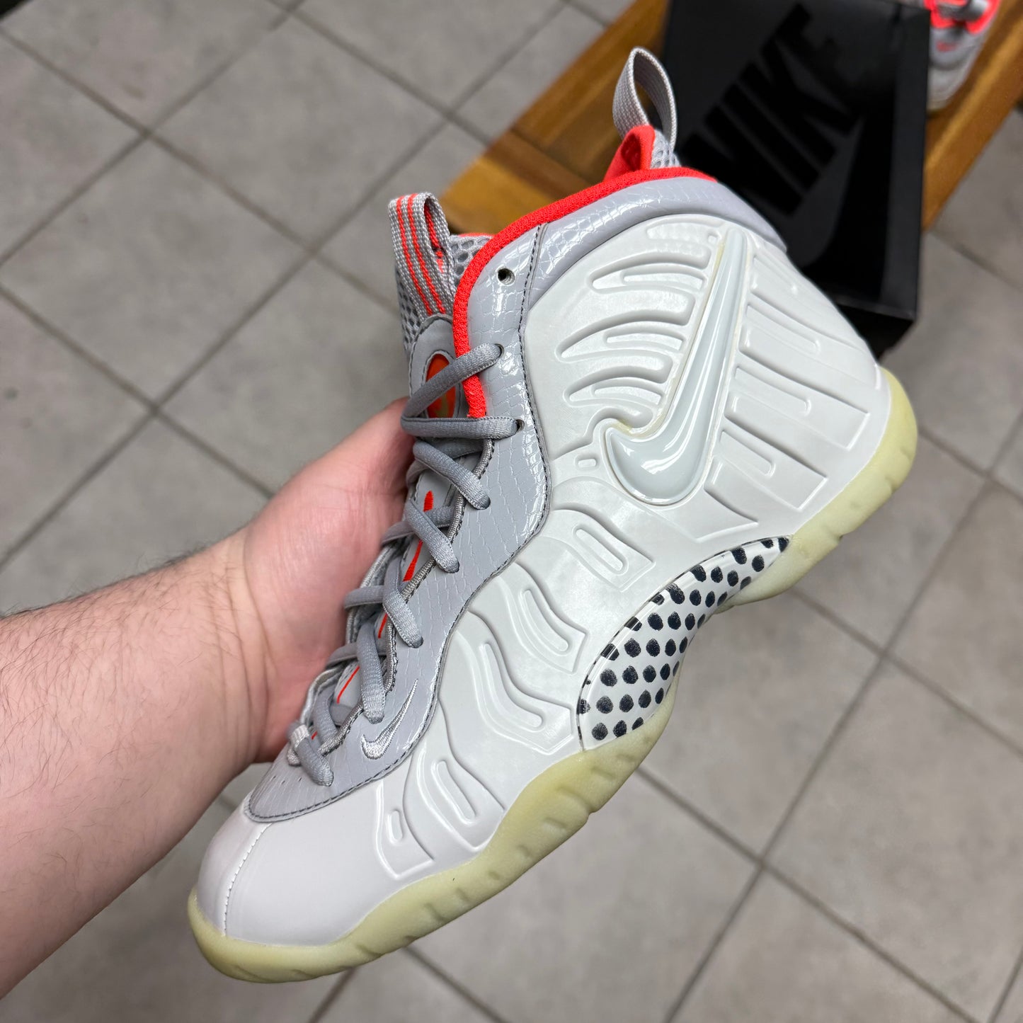 Nike Little Posite Pro Pure Platinum (GS/Worn)