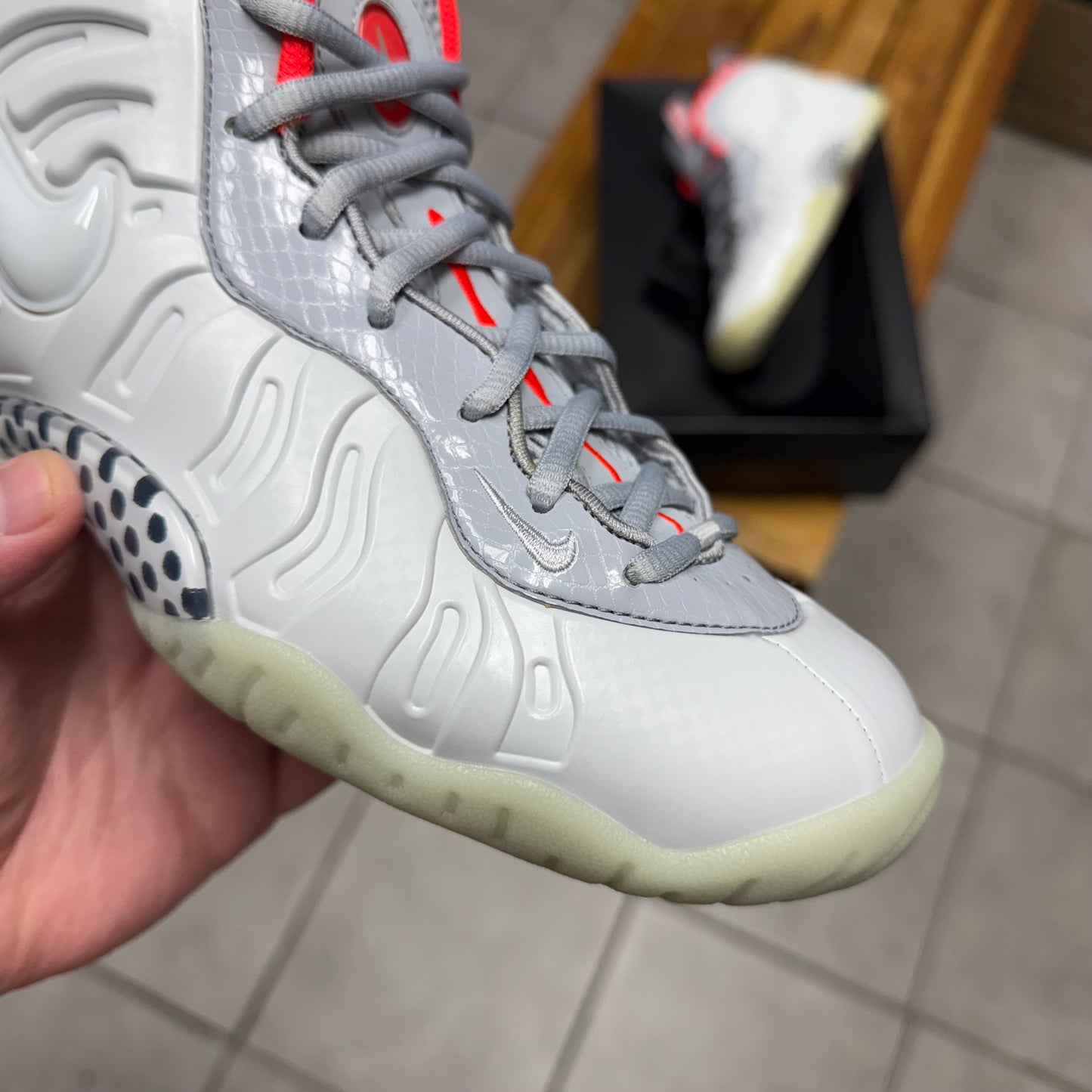 Nike Little Posite Pro Pure Platinum (GS/Worn)