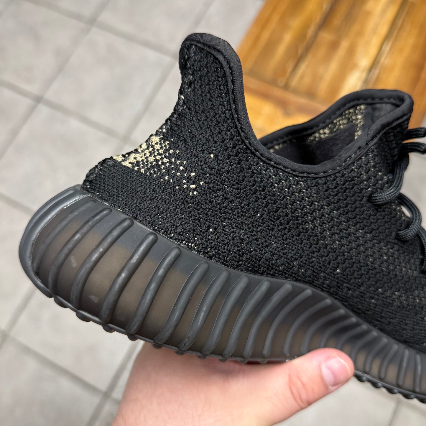 Yeezy 350 V2 Core Black Green (Worn)