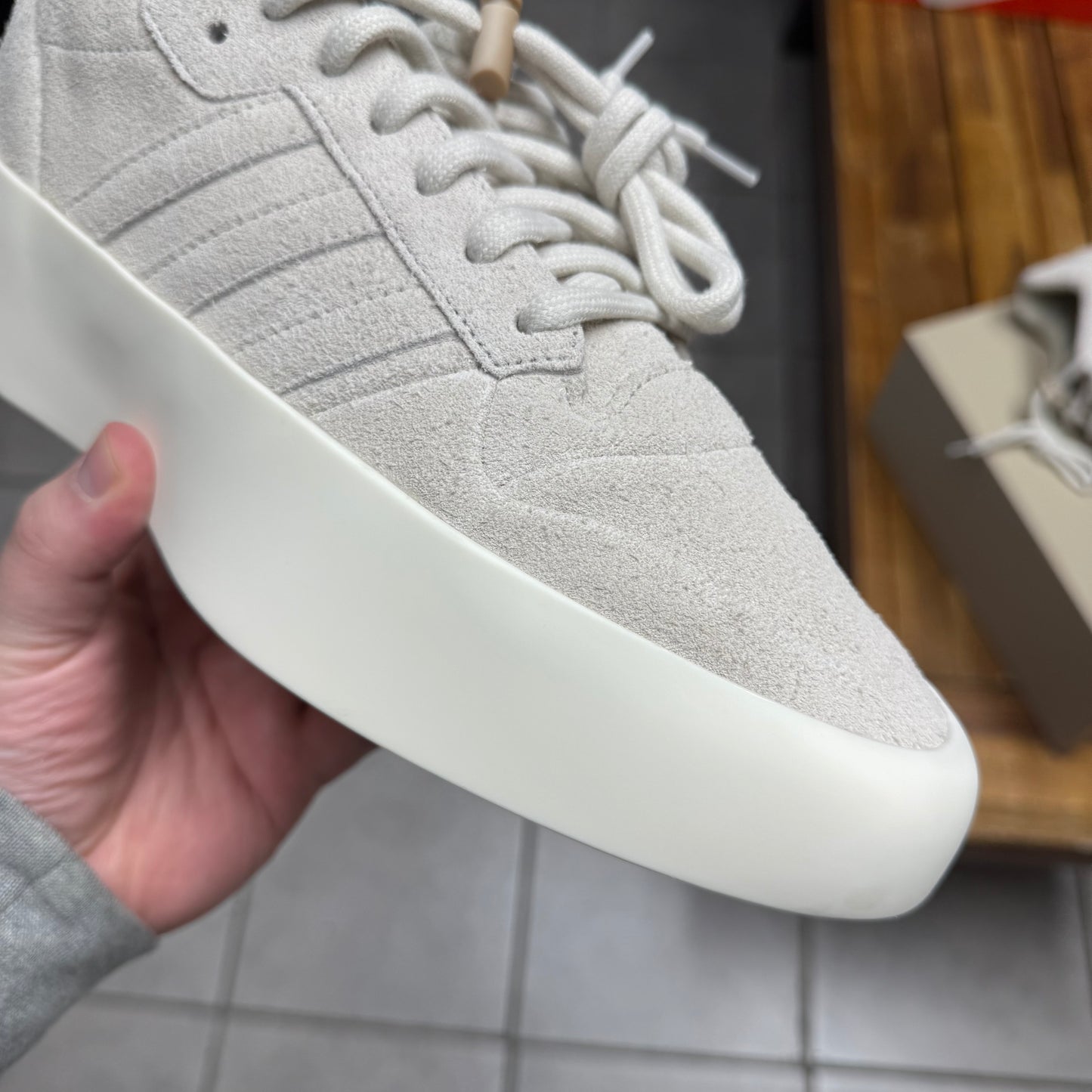 Adidas Fear of God Athletics x '86 Low ‘Talc’ (Worn)
