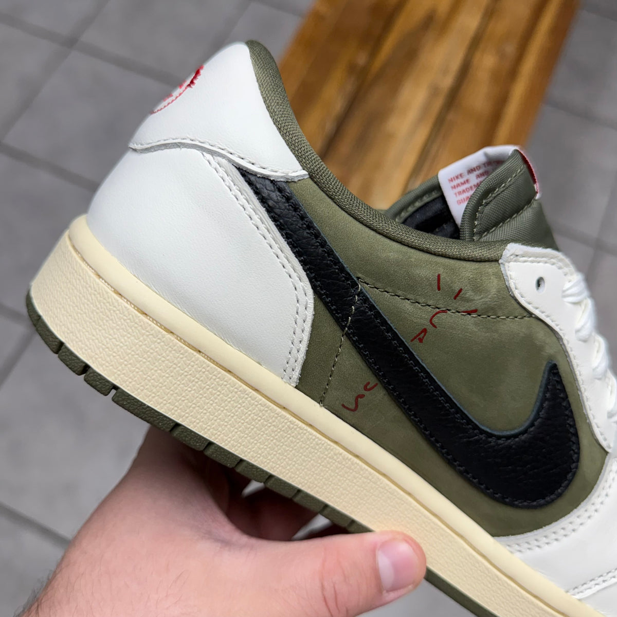 Jordan 1 Low OG x Travis Scott Medium Olive (Worn)