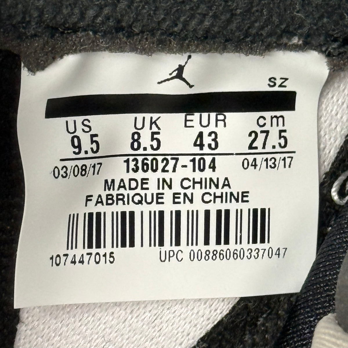 Jordan 5 White Cement (Worn)