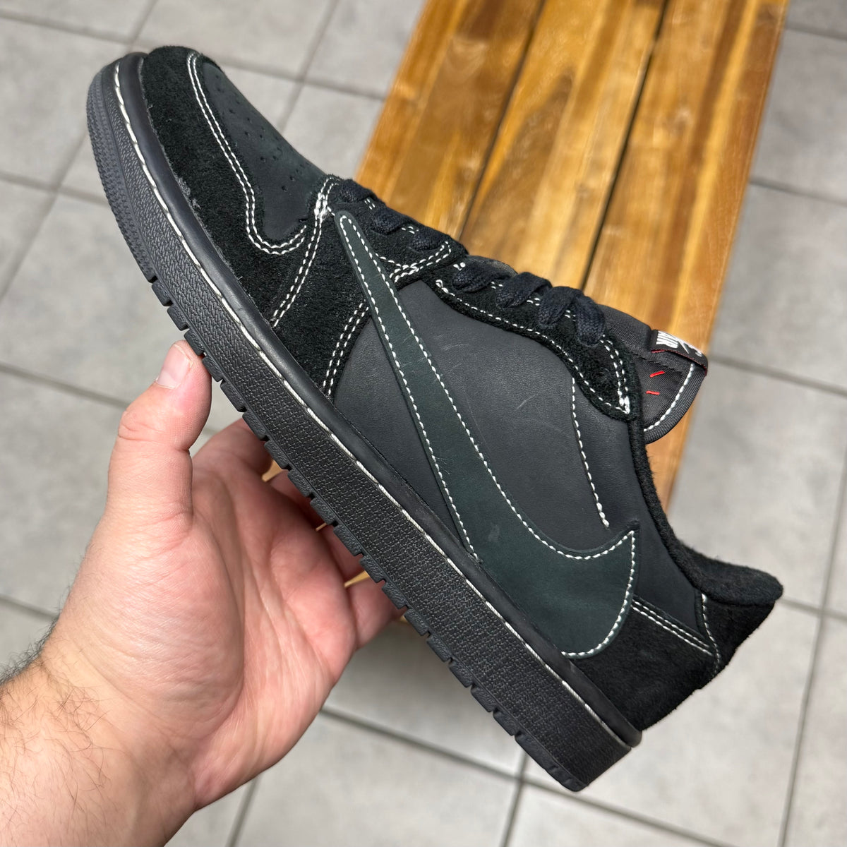 Jordan 1 Low OG x Travis Scott Black Phantom (Worn)