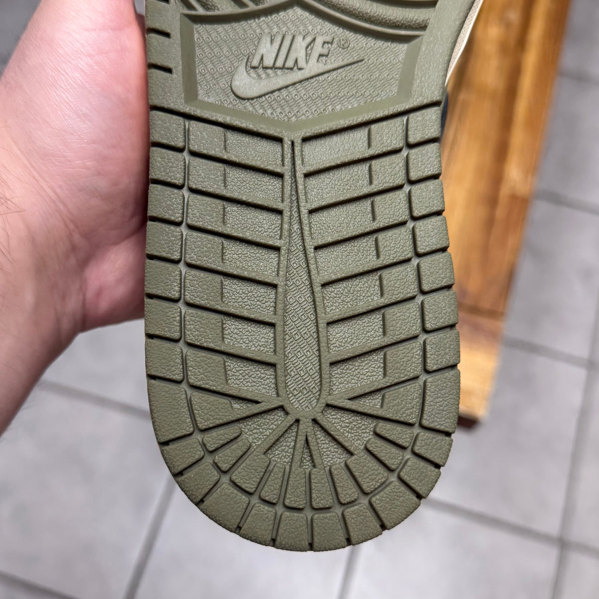 Jordan 1 Low OG x Travis Scott Medium Olive (Worn)