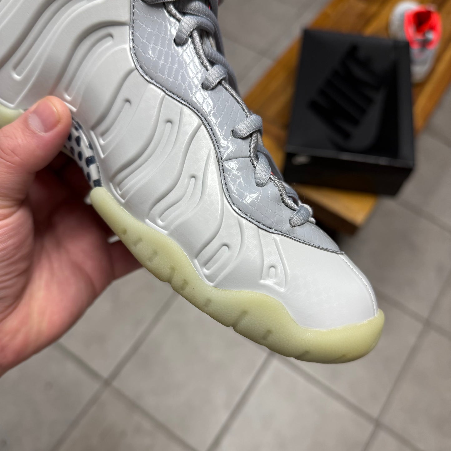 Nike Little Posite Pro Pure Platinum (GS/Worn)