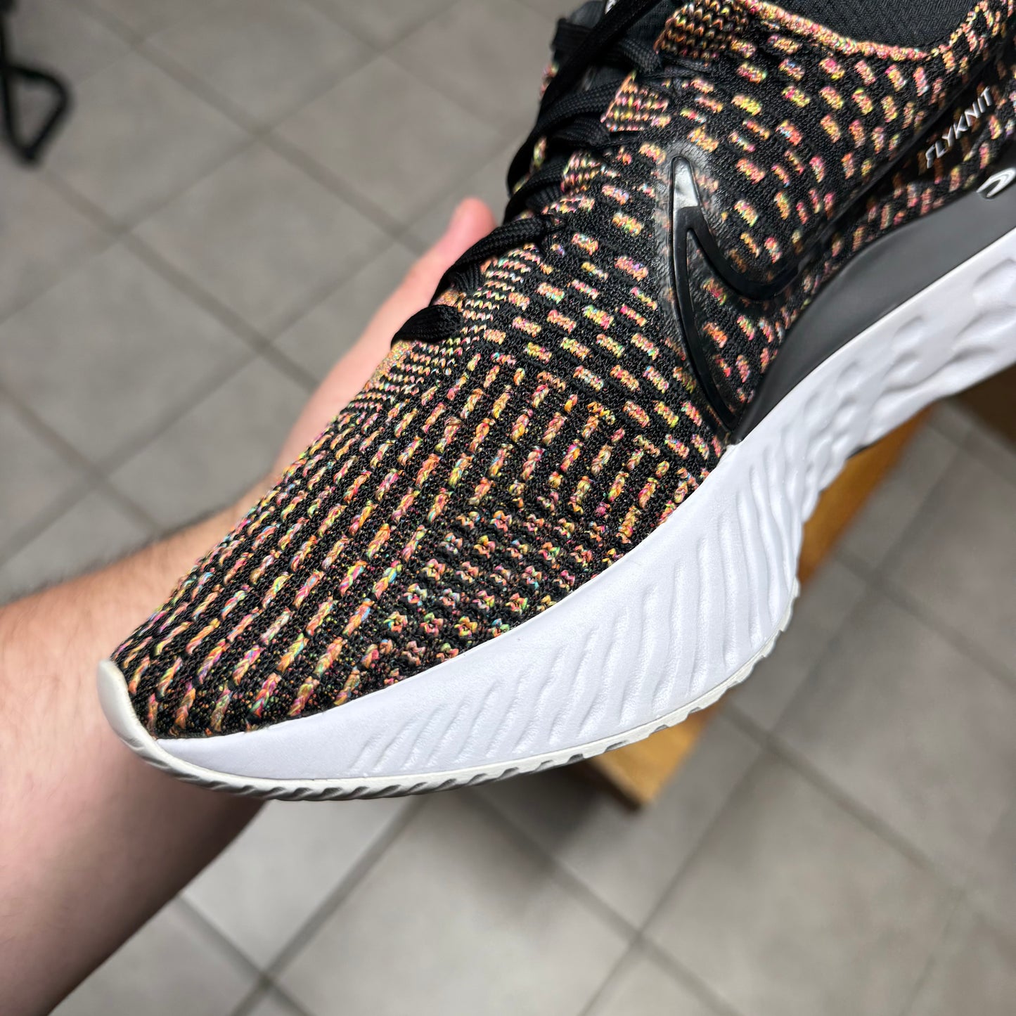 Nike React Infinity Run Flyknit 3 Black Multi (Worn)
