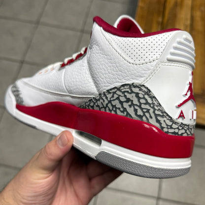 Jordan 3 Cardinal Red (Worn)