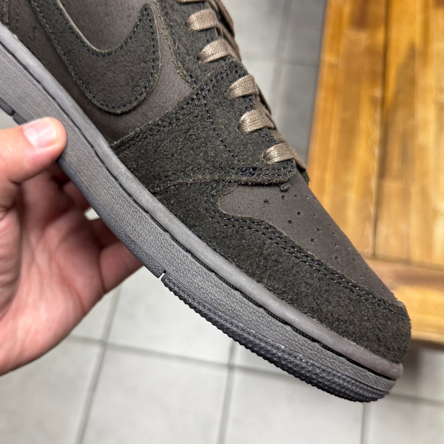 Jordan 1 Low x Travis Scott Velvet Brown (Worn)