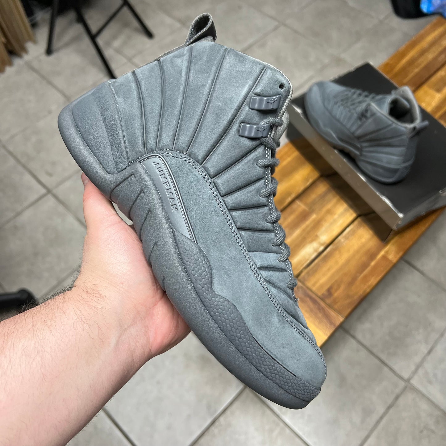 Jordan 12 x PSNY Dark Grey (Worn)