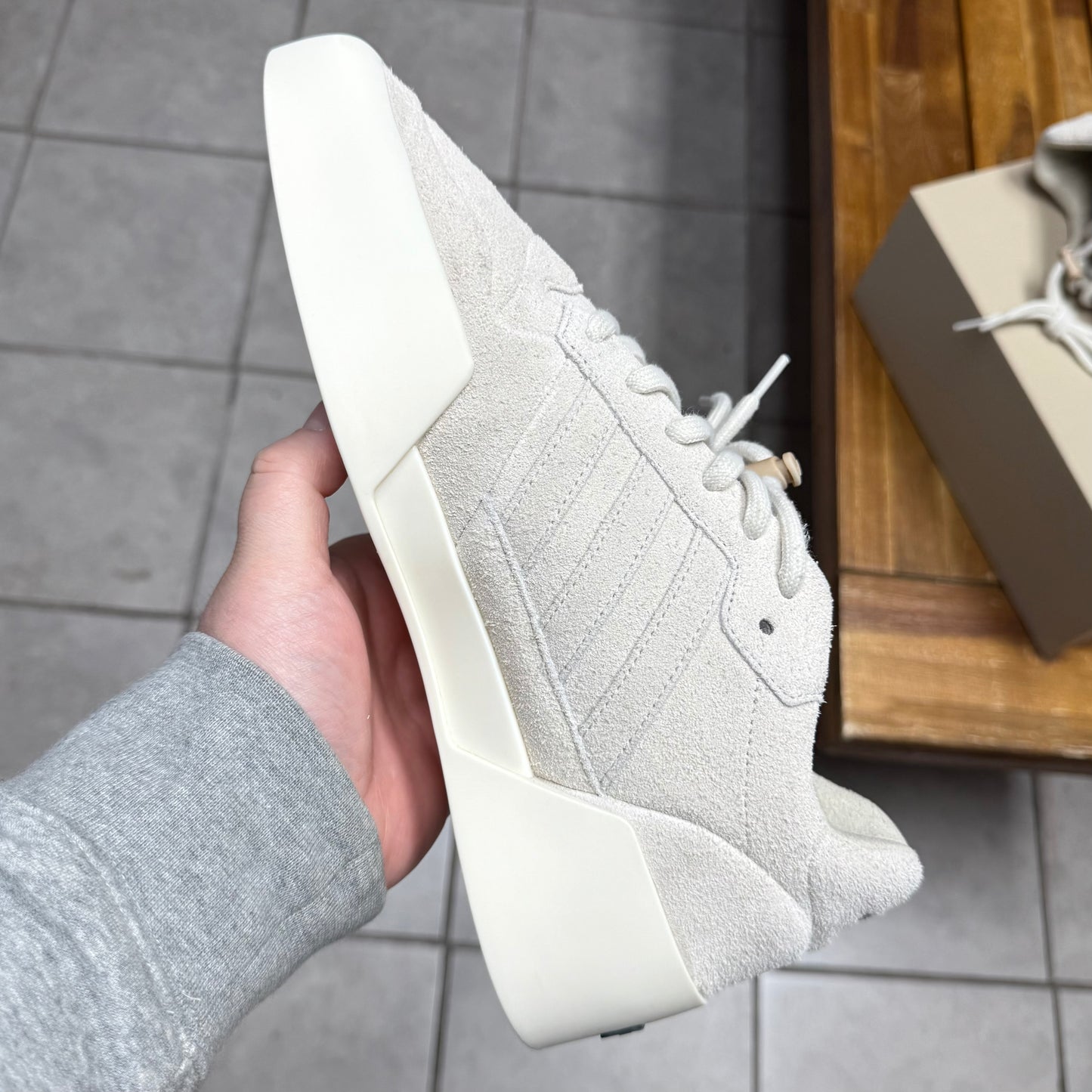 Adidas Fear of God Athletics x '86 Low ‘Talc’ (Worn)